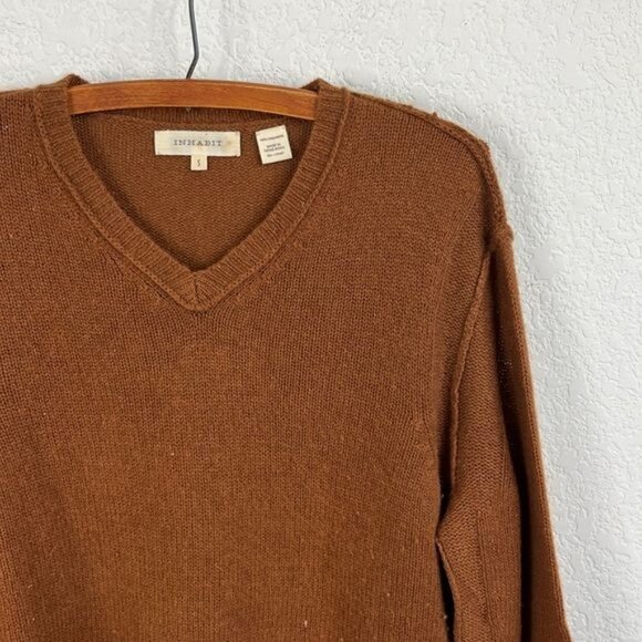 Inhabit Sweaters - Inhabit Cashmere V Neck Toffee Sweater